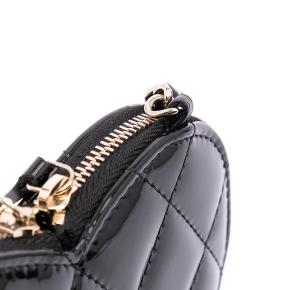 Chanel Quilted Patent Calfskin CC Heart Clutch With Chain 13