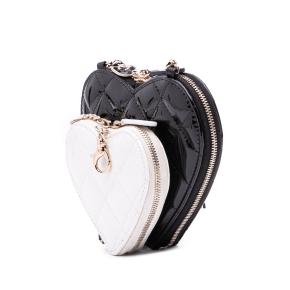 Chanel Quilted Patent Calfskin CC Heart Clutch With Chain 3