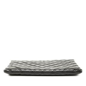 Chanel Black Medium Quilted Patent O Case Clutch 3
