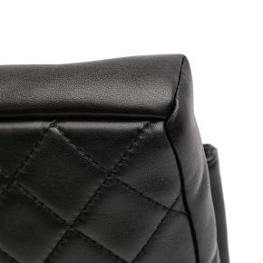 Chanel Black CC Quilted Lambskin Grip Clutch 8