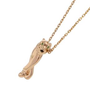 Cartier 18K Rose Gold Onyx and Tsavorite Garnet Panthère de Cartier Pendant Necklace 2