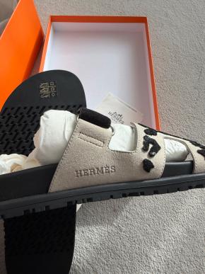 Hermes Leopard Print Chypre Sandals 3