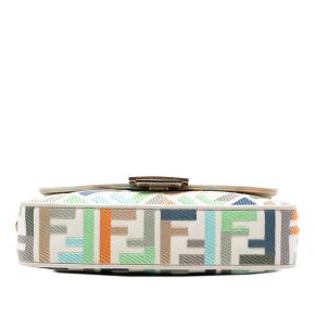 Fendi Multicoloured Zucca Embroidered Canvas Baguette Satchel 3
