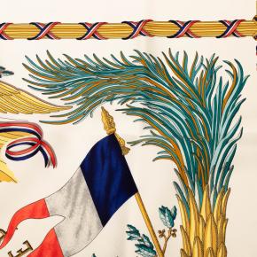 Hermes Republique Francaise Liberte Egalite Fraternite 1789 Silk Scarf 90 5
