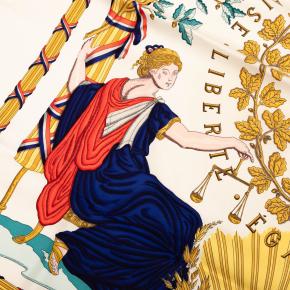 Hermes Republique Francaise Liberte Egalite Fraternite 1789 Silk Scarf 90 6