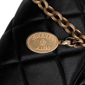 Chanel Black Mini Square Quilted Lambskin Bijoux Logo Chain Flap 10