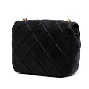 Chanel Black Mini Square Quilted Lambskin Bijoux Logo Chain Flap 2