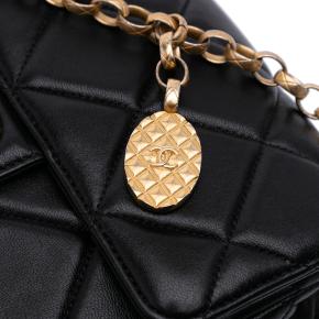 Chanel Black Mini Square Quilted Lambskin Bijoux Logo Chain Flap 7