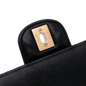 Chanel Black Mini Square Quilted Lambskin Bijoux Logo Chain Flap 8