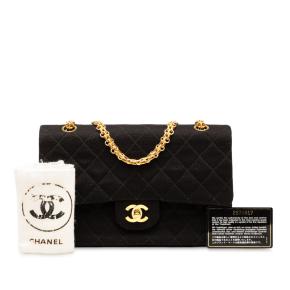 Chanel Black Medium Classic Jersey Bijoux Chain Double Flap 10