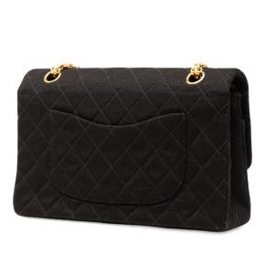 Chanel Black Medium Classic Jersey Bijoux Chain Double Flap 2