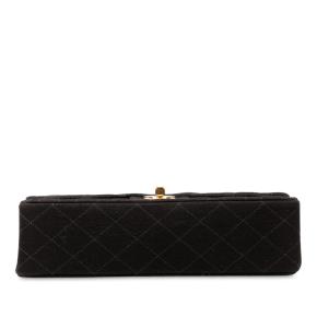 Chanel Black Medium Classic Jersey Bijoux Chain Double Flap 3