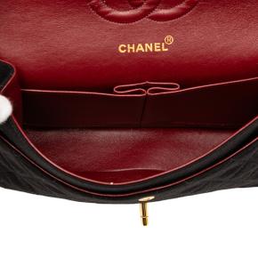 Chanel Black Medium Classic Jersey Bijoux Chain Double Flap 4