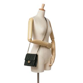 Chanel Small Black Lambskin Chic Pearls Flap 9