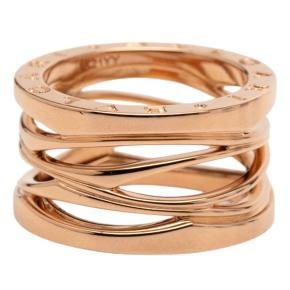 Bvlgari 18K Rose Gold B.zero1 Design Legend 3 Band Ring 2