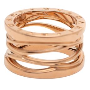 Bvlgari 18K Rose Gold B.zero1 Design Legend 3 Band Ring 5