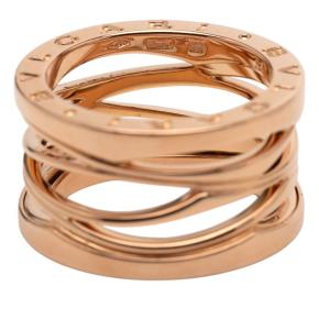 Bvlgari 18K Rose Gold B.zero1 Design Legend 3 Band Ring 6