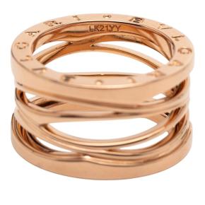 Bvlgari 18K Rose Gold B.zero1 Design Legend 3 Band Ring 7