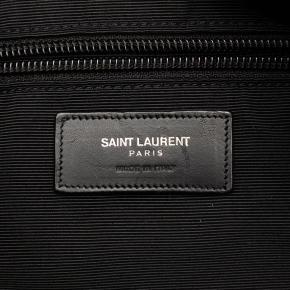 Saint Laurent Black Croc Embossed Leather Backpack 5