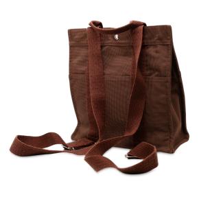 Hermes Brown Canvas Herline Backpack PM 2