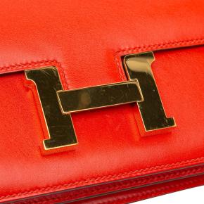 Hermes Red Mini Tadelakt Constance 18 7