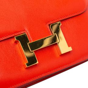 Hermes Red Mini Tadelakt Constance 18 8