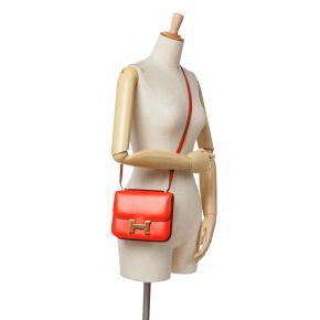 Hermes Red Mini Tadelakt Constance 18 9