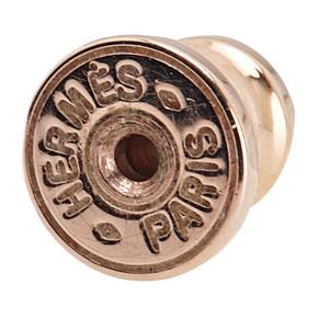 Hermes Rose Gold Plated Enamel Eileen Push Back Earrings 4