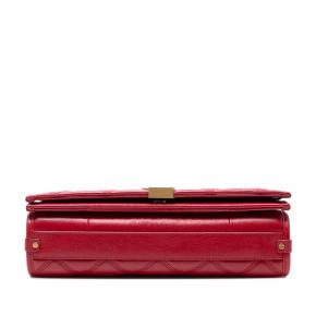 Saint Laurent Red Mini Quilted Lambskin Becky Chain Shoulder Bag 3