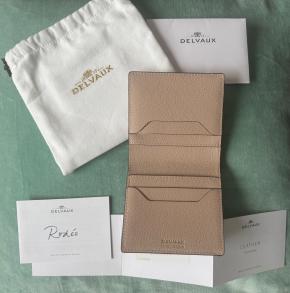 Delvaux Beige Mini Livre Wallet New 9x9.5 cms 7
