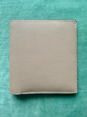 Delvaux Beige Mini Livre Wallet New 9x9.5 cms 2