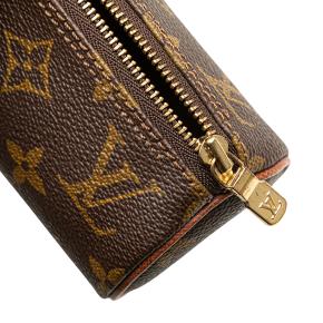 Louis Vuitton Coated Canvas Monogram Trousse Ronde Pencil Case 20 10