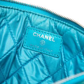 Chanel Small Turquoise Quilted Patent O Case Clutch 5
