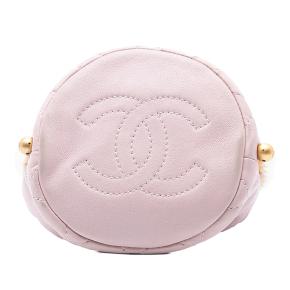 Chanel Pink Mini Quilted Calfskin About Pearls Drawstring Bucket Bag 3