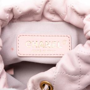 Chanel Pink Mini Quilted Calfskin About Pearls Drawstring Bucket Bag 5