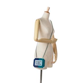 Chanel Blue Ombre Acrylic Clutch on Chain 9