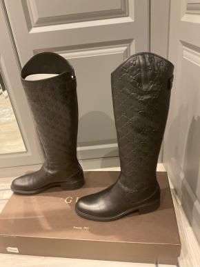 Gucci Black Leather Maud Riding Boots 3