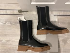 Brunello Cucinelli Black Leather Ankle Boots 2