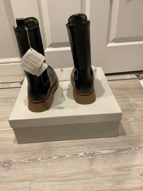 Brunello Cucinelli Black Leather Ankle Boots 4