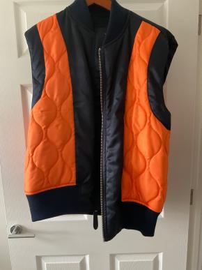JW Anderson Marine Blue Bomber Gilet Jacket 4