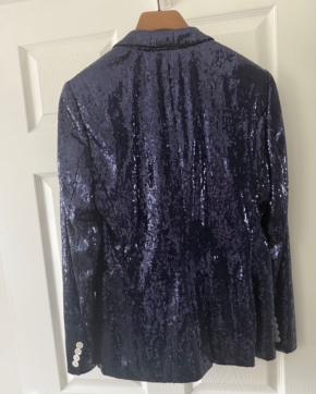 Ralph Lauren Collection Blue Sequin Camden Blazer 3