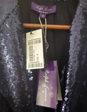 Ralph Lauren Collection Blue Sequin Camden Blazer 5