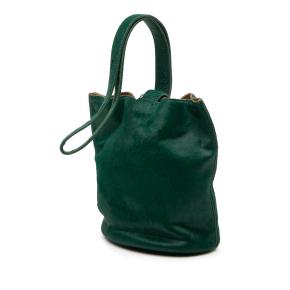 Bottega Veneta Green Small Pony Hair Drop Bucket Bag 2