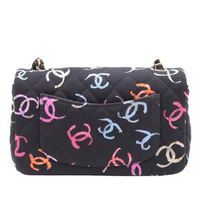 Chanel Multi Coloured CC Mini Rectangular Quilted Jersey Flap 2