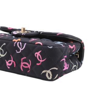 Chanel Multi Coloured CC Mini Rectangular Quilted Jersey Flap 9