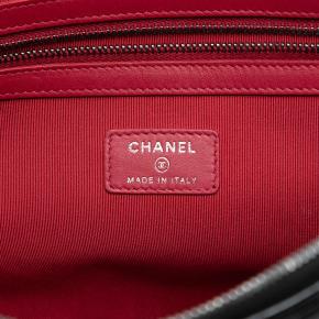 Chanel Black Large Aged Calfskin Gabrielle O Case Clutch 5