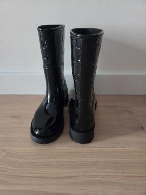 Louis Vuitton Black Drop Flat Boots 13
