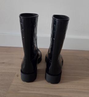 Louis Vuitton Black Drop Flat Boots 4