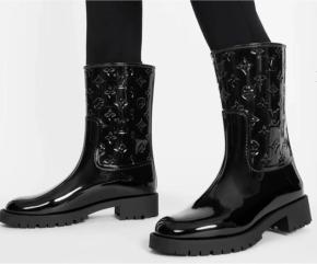 Louis Vuitton Black Drop Flat Boots 18