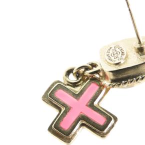 Chanel CC Gold Plated Resin Drop Earrings 5